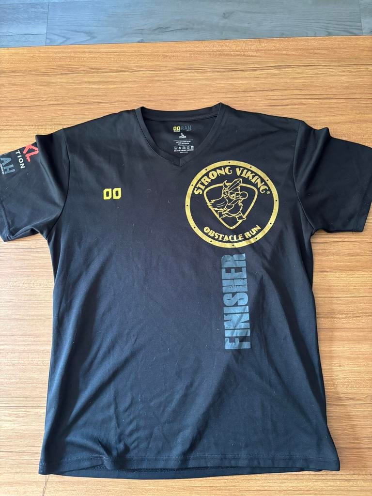Strong viking finisher shirt, Ophalen of Verzenden, Zo goed als nieuw, Maat 52/54 (L), Zwart