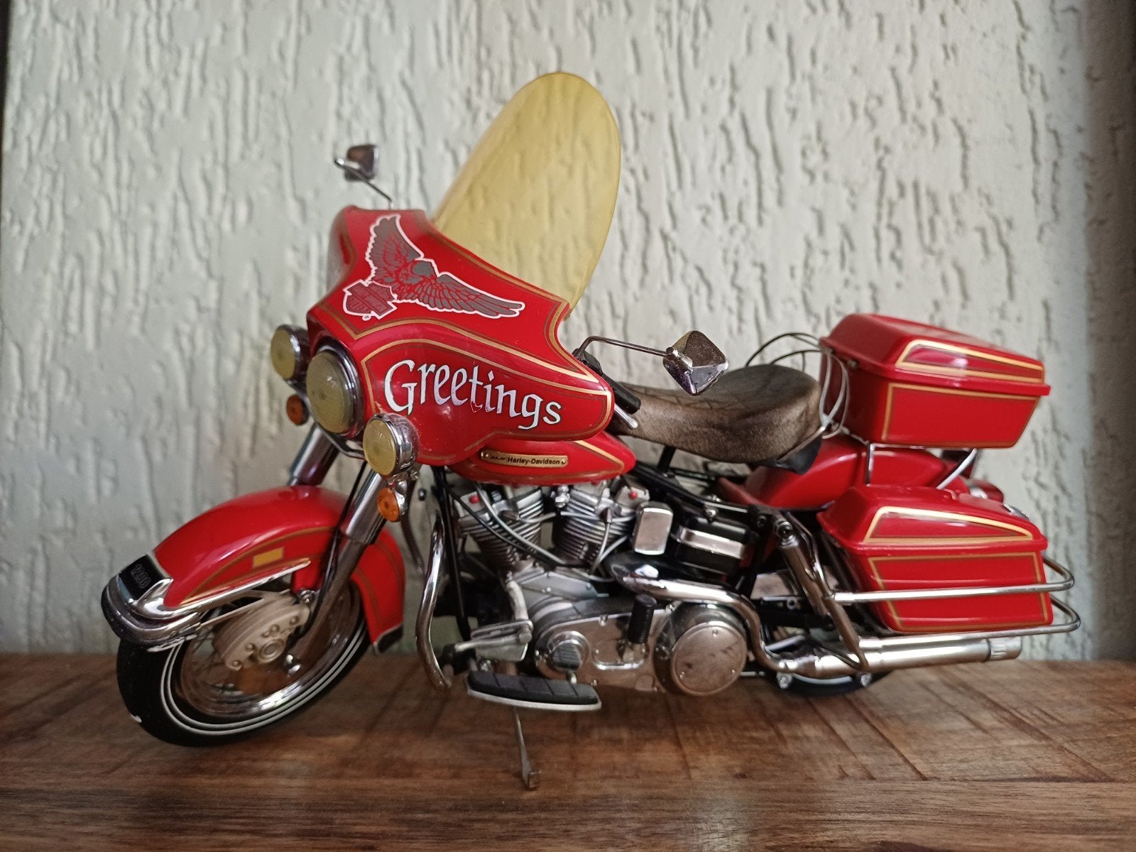 Harley Davidson Christmas Electra glijden van Franklin Mint, Ophalen of Verzenden, Gebruikt, 1:9 t/m 1:12, Motor
