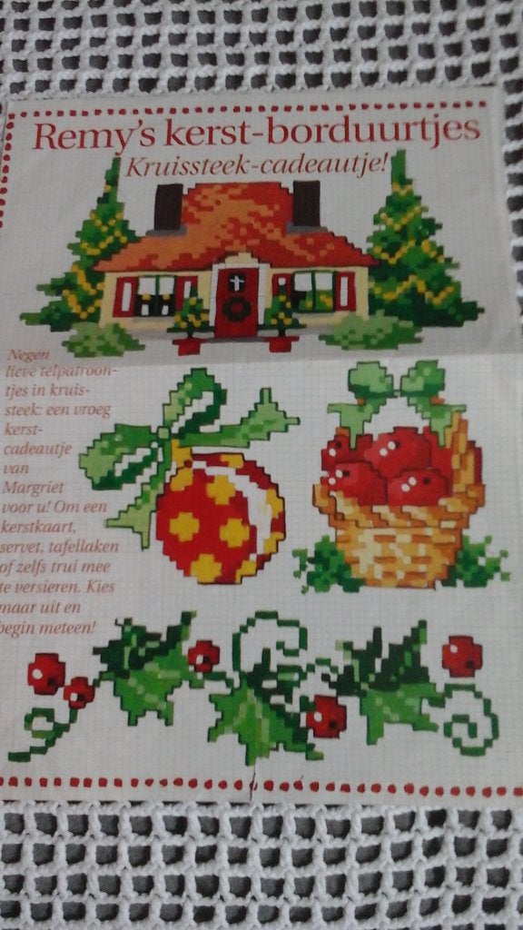Borduurpatroon van remy kerst borduurtjes, Ophalen of Verzenden, Zo goed als nieuw, Handborduren, Patroon