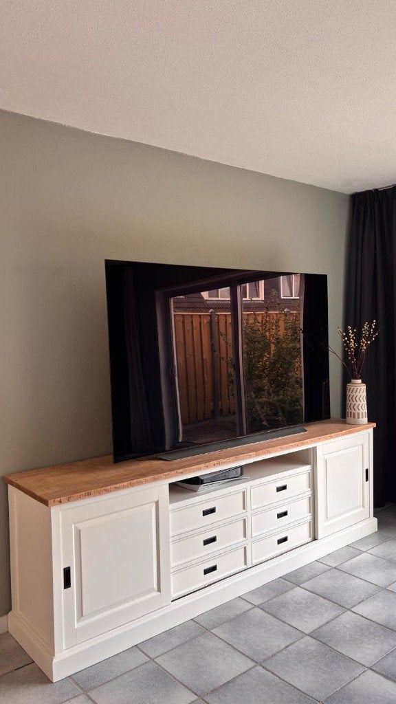 TV Dressoir landelijke landelijke stijl, Ophalen, 200 cm of meer, Minder dan 100 cm, 25 tot 50 cm