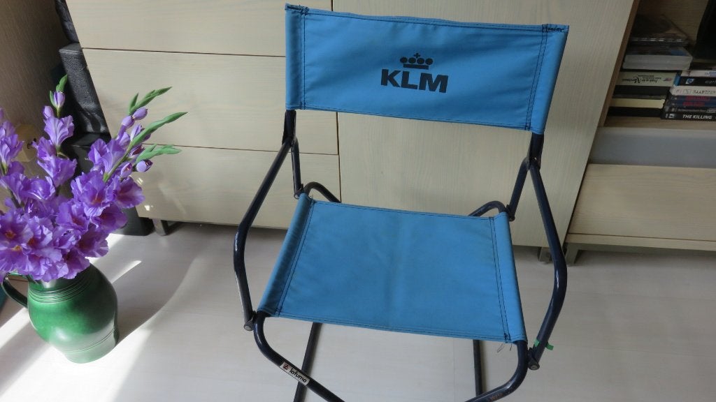 KLM opvouwbare stoel - Lichtblauw, Ophalen, Gebruikt, Overige typen
