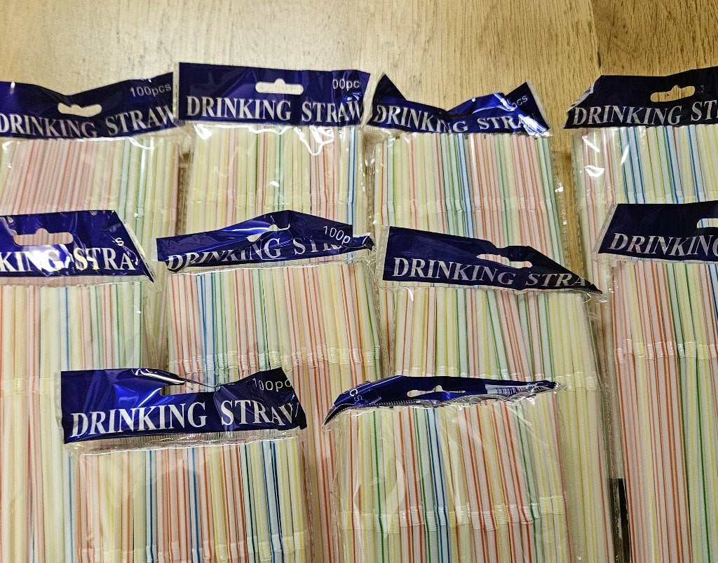 2000 Plastic rietjes, buigbaar, meerkleurig, nieuw, Ophalen of Verzenden, Nieuw, Kunststof, Meerkleurig