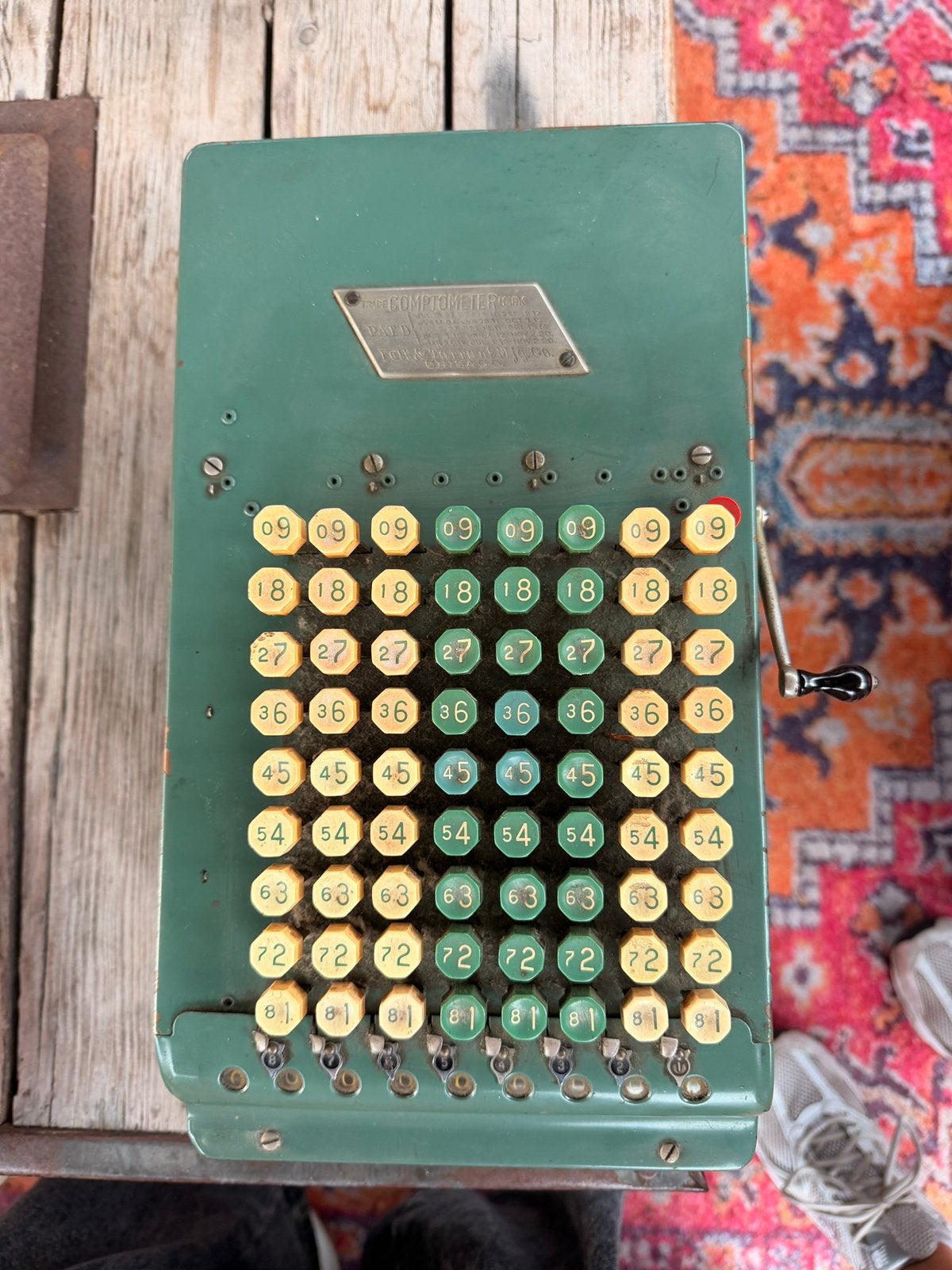 Comptometer, Ophalen
