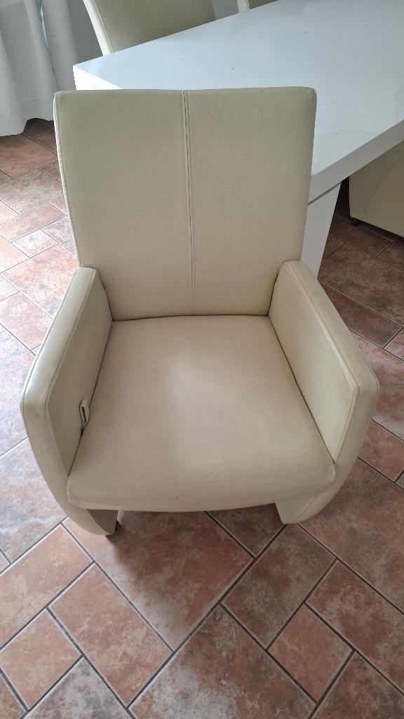 CHATEAU D'AX VERSTELBARE EETKAMERSTOELEN, Huis en Inrichting, Fauteuils, Zo goed als nieuw, Leer, 50 tot 75 cm, Minder dan 75 cm