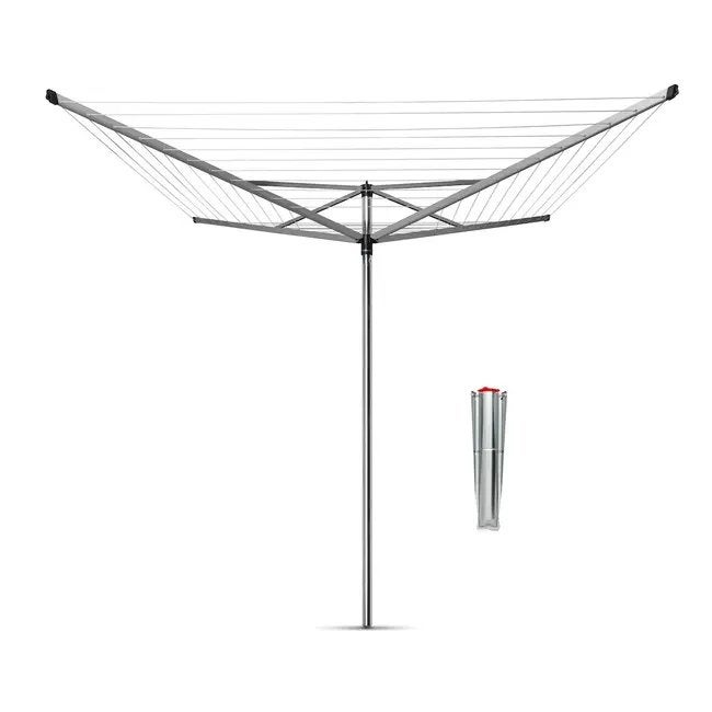 Brabantia Lift-O-Matic Droogmolen met grondanker, zwart, Tuin en Terras, Droogmolens en Wasrekken, Ophalen, Gebruikt, Droogmolen