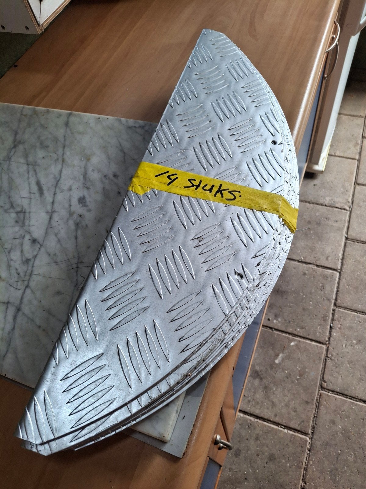 aluminium trapbekleding 14 stuks, Ophalen, Giek