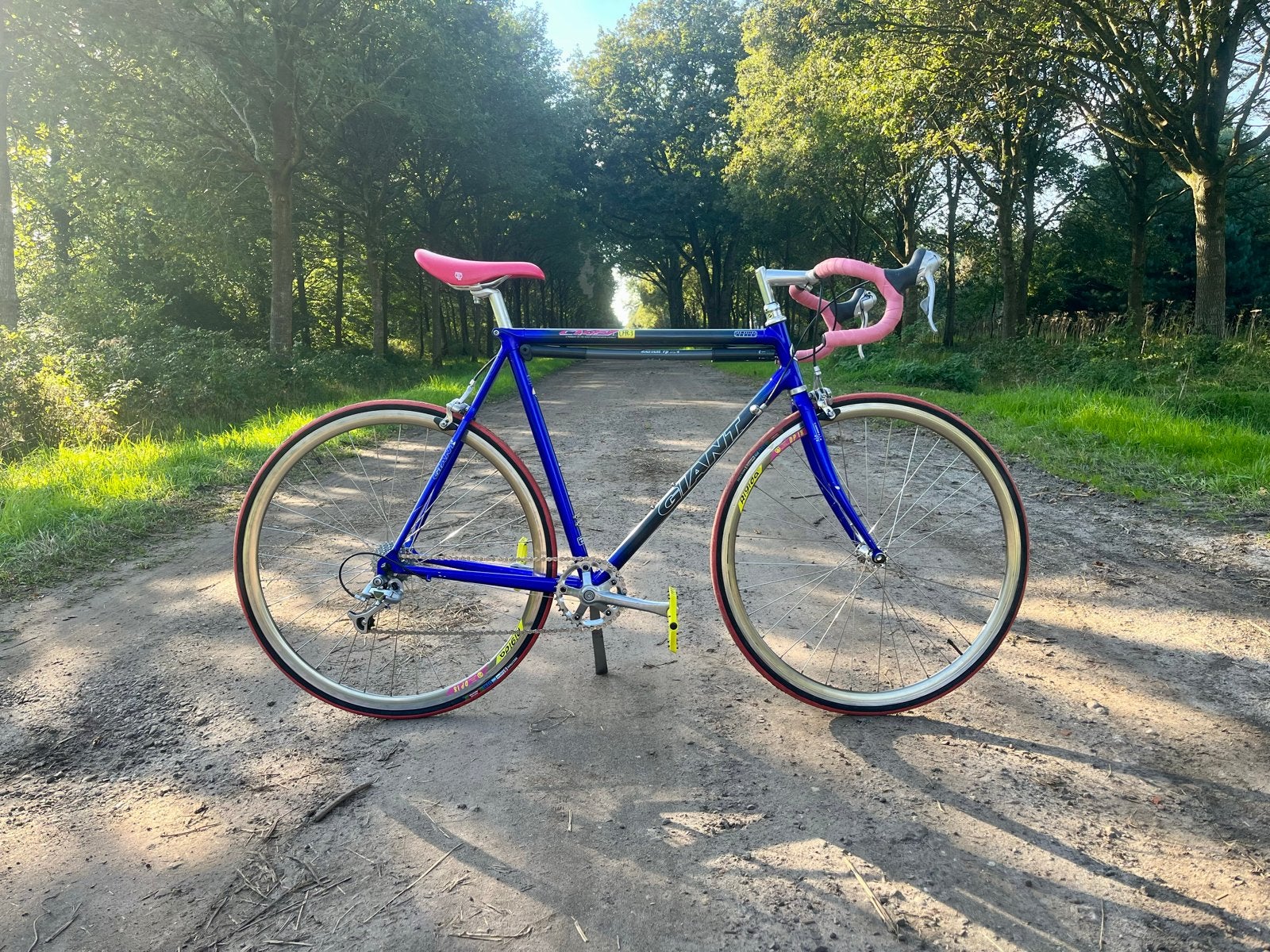 Giant Cadex racefiets, Gebruikt, Velgrem, 53 tot 57 cm, Minder dan 10 versnellingen