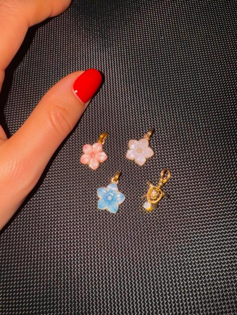 Orchidee Bedeltje voor Pandora Armband / Oorbellen / Ketting, Sieraden, Tassen en Uiterlijk, Bedels, Ophalen of Verzenden, Zo goed als nieuw