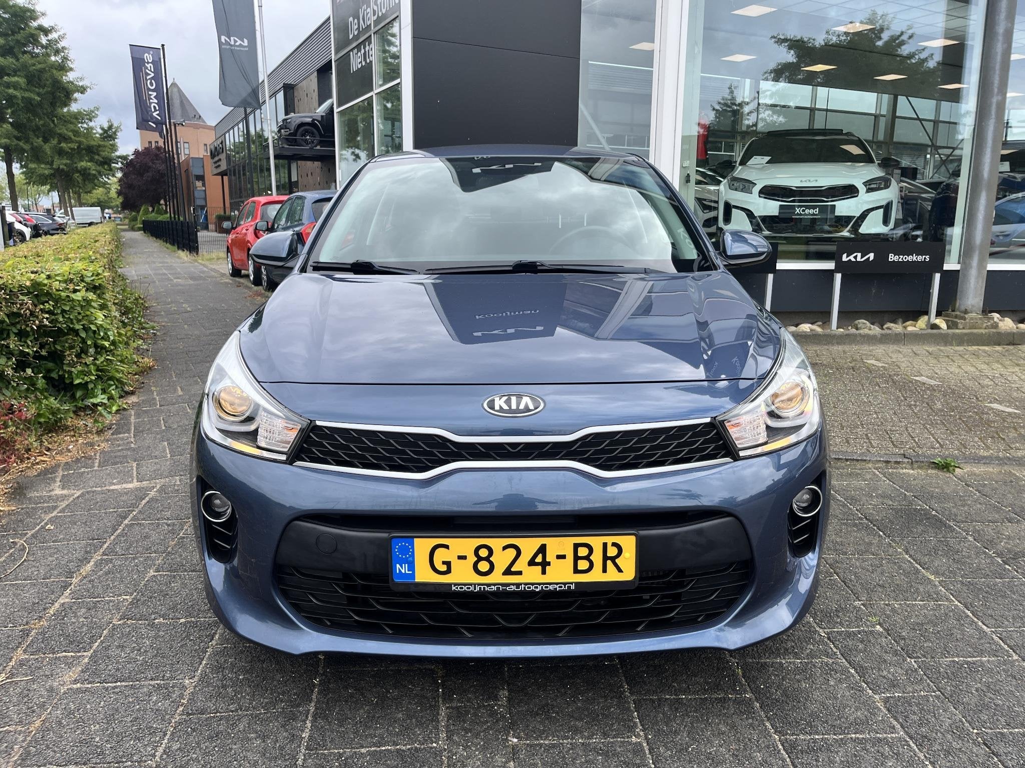 Kia Rio 1.0 TGDI DynamicLine Dealeronderhouden, Navigatie, A, Auto's, Voorwielaandrijving, Gebruikt, Euro 6, Blauw