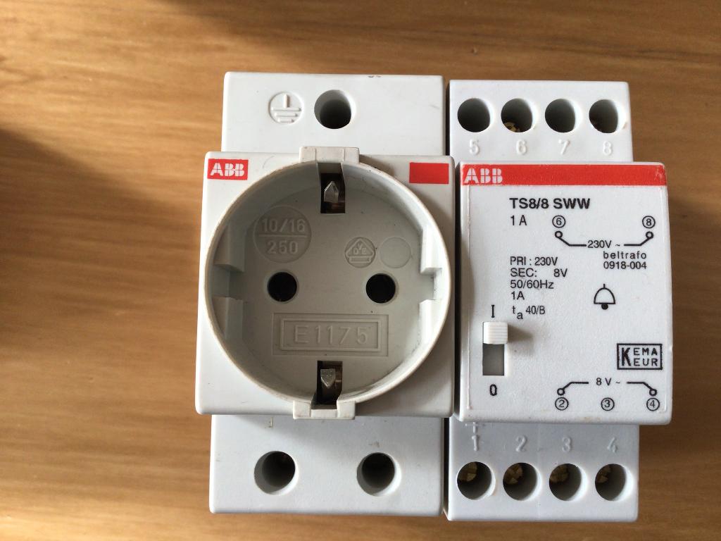 ABB Beltmodule TS 8/ 8SWW + ABB stopcontact E1175, Ophalen of Verzenden, Zo goed als nieuw