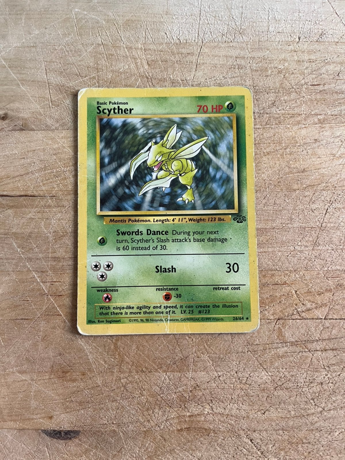 Pokemon Scyther #26/64, Ophalen of Verzenden, Zo goed als nieuw, Losse kaart
