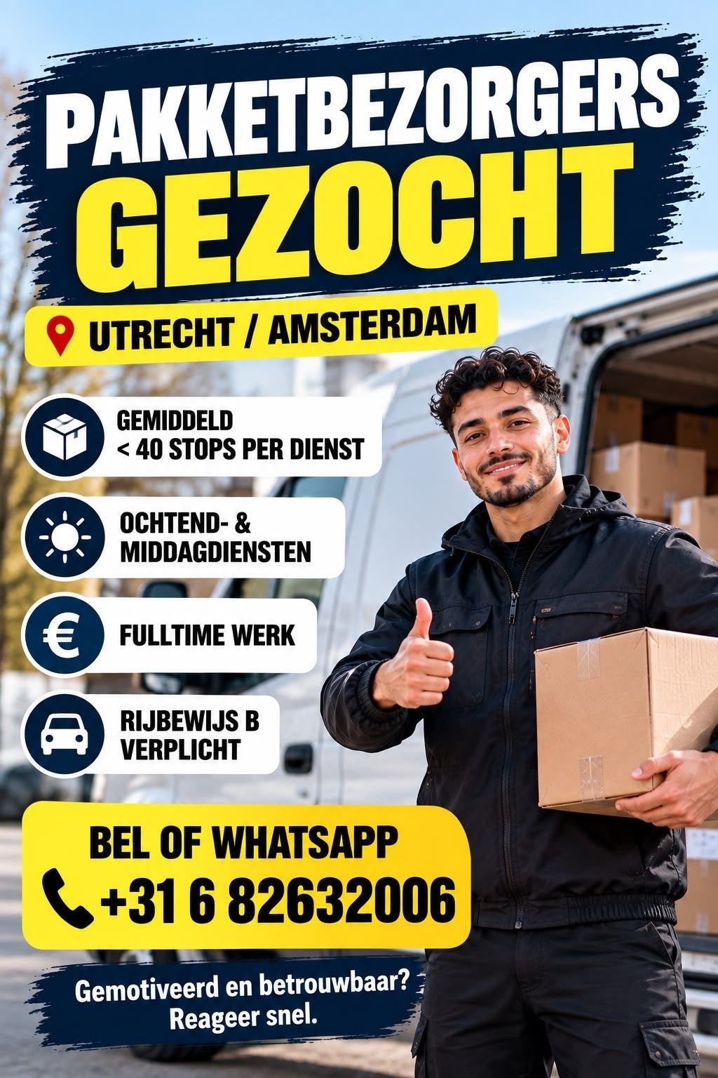 Pakketbezorgers gezocht: Amsterdam, Utrecht, Vacatures