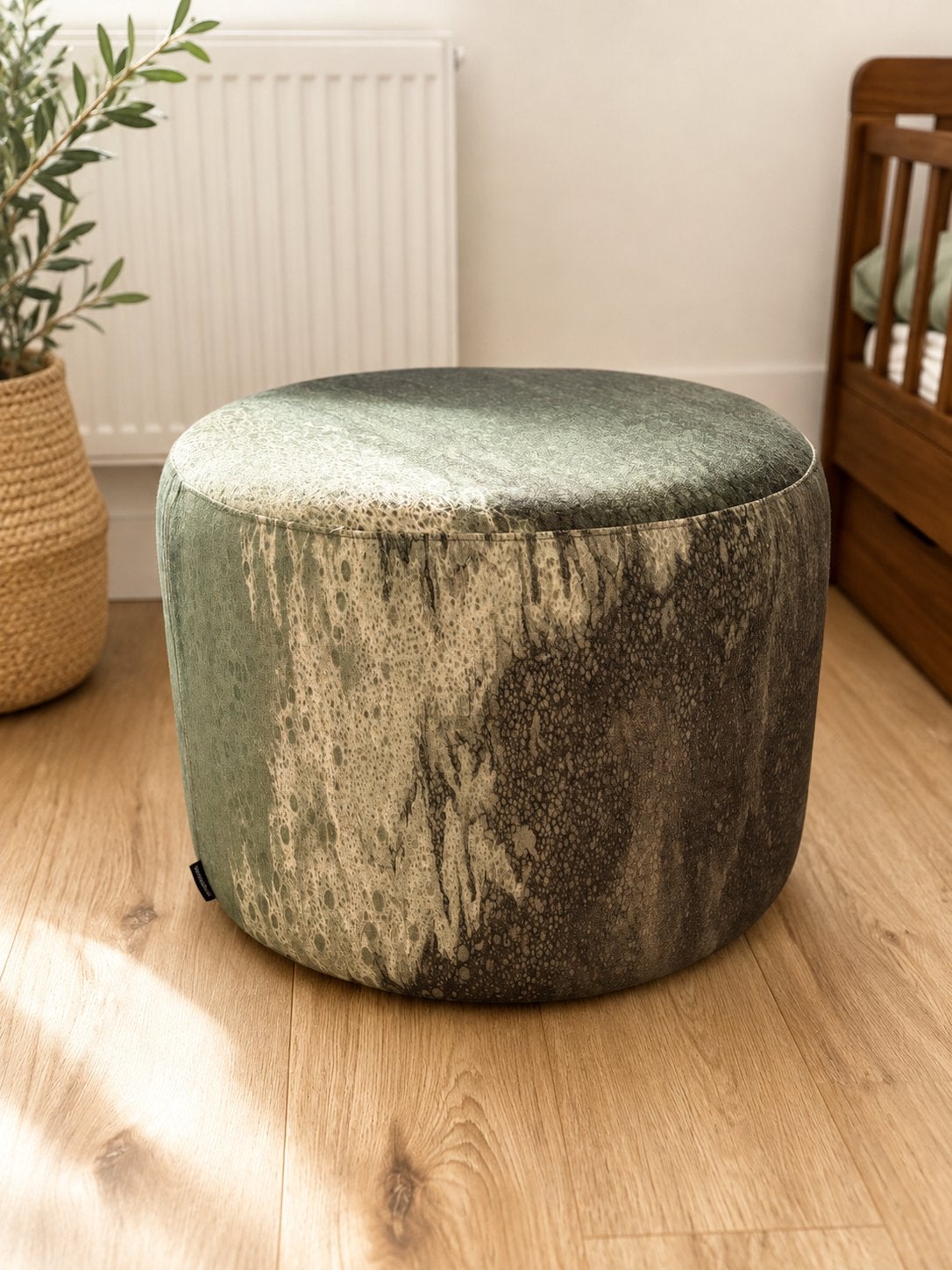 Moderne ronde groen poef van SofaCompany - Zo goed als nieuw, Ophalen, Rond, Zo goed als nieuw, Stof