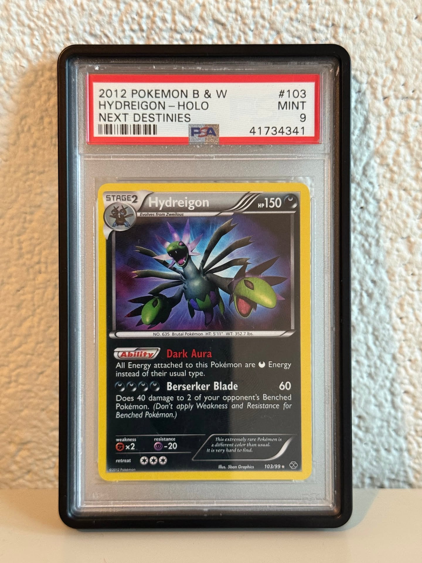 Pokemon | Hydreigon | PSA 9 | 103/99 | 41734341, Ophalen of Verzenden, Zo goed als nieuw, Losse kaart