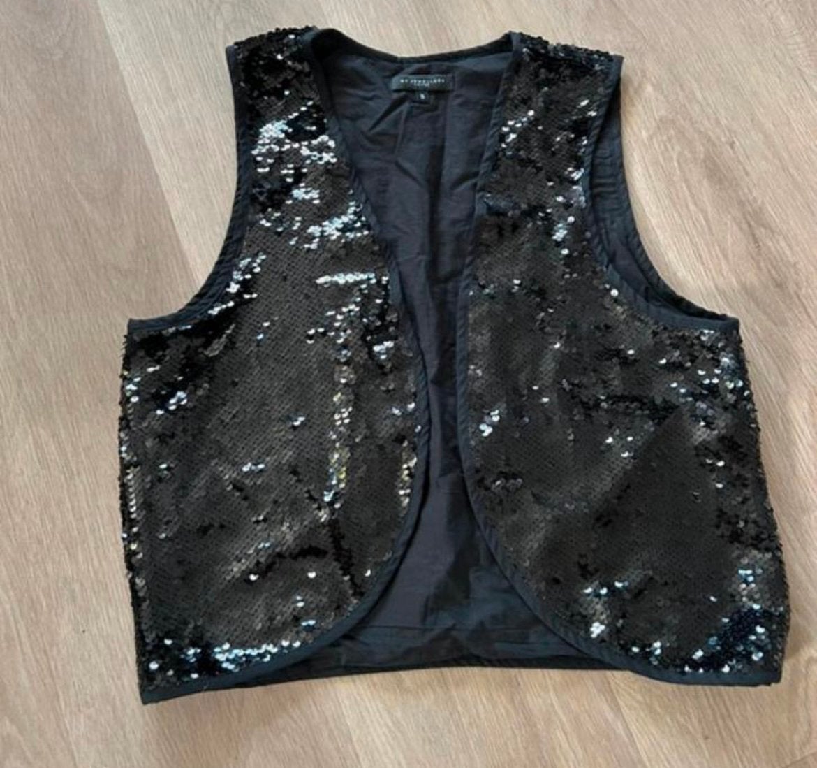 Gaaf gilet(My Jewelley), Ophalen of Verzenden, Zo goed als nieuw, Maat 36 (S), Zwart