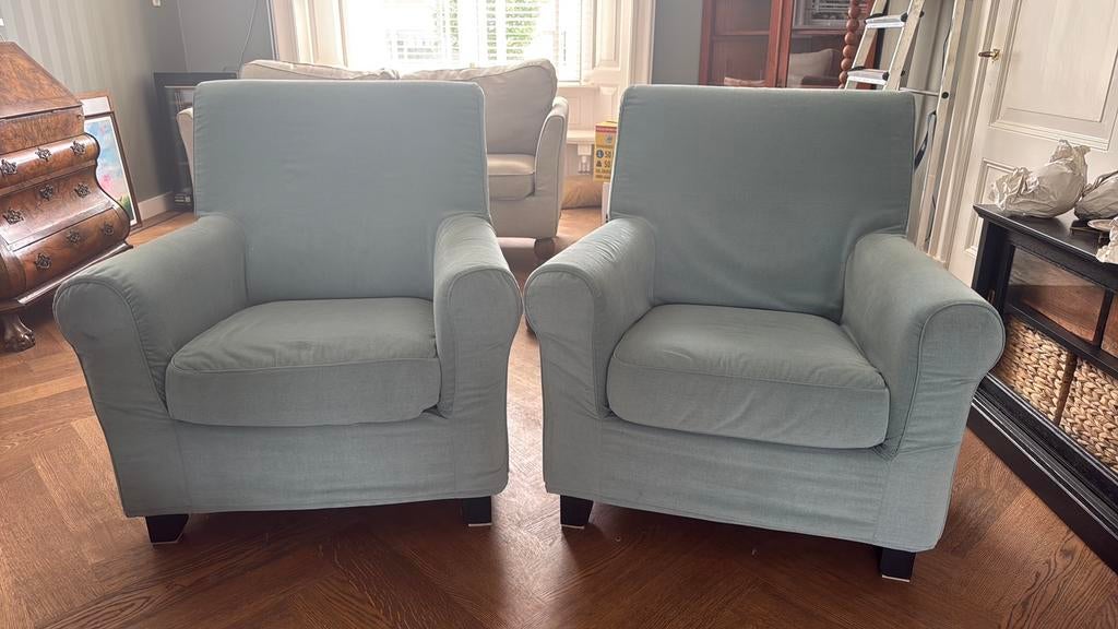 2 Grönlid fauteuils mintgroen, Ophalen, Zo goed als nieuw, 75 tot 100 cm, 50 tot 75 cm