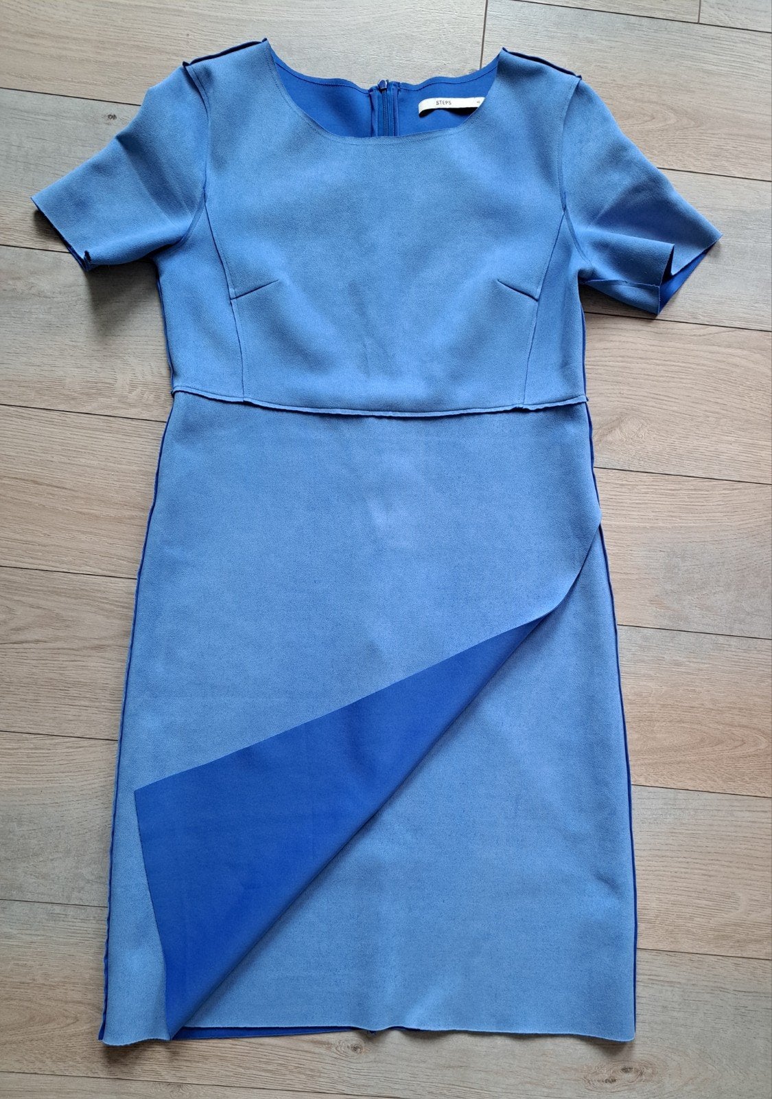 Steps jurk. suedine. maat 40, Kleding | Dames, Maat 38/40 (M), Blauw, Ophalen of Verzenden, Zo goed als nieuw