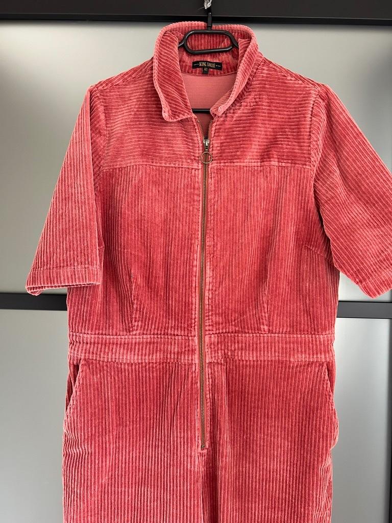King Louie maat XL corduroy roze jumpsuit broekpak 2651, Maat 46/48 (XL) of groter, Ophalen of Verzenden, Zo goed als nieuw, King Louie