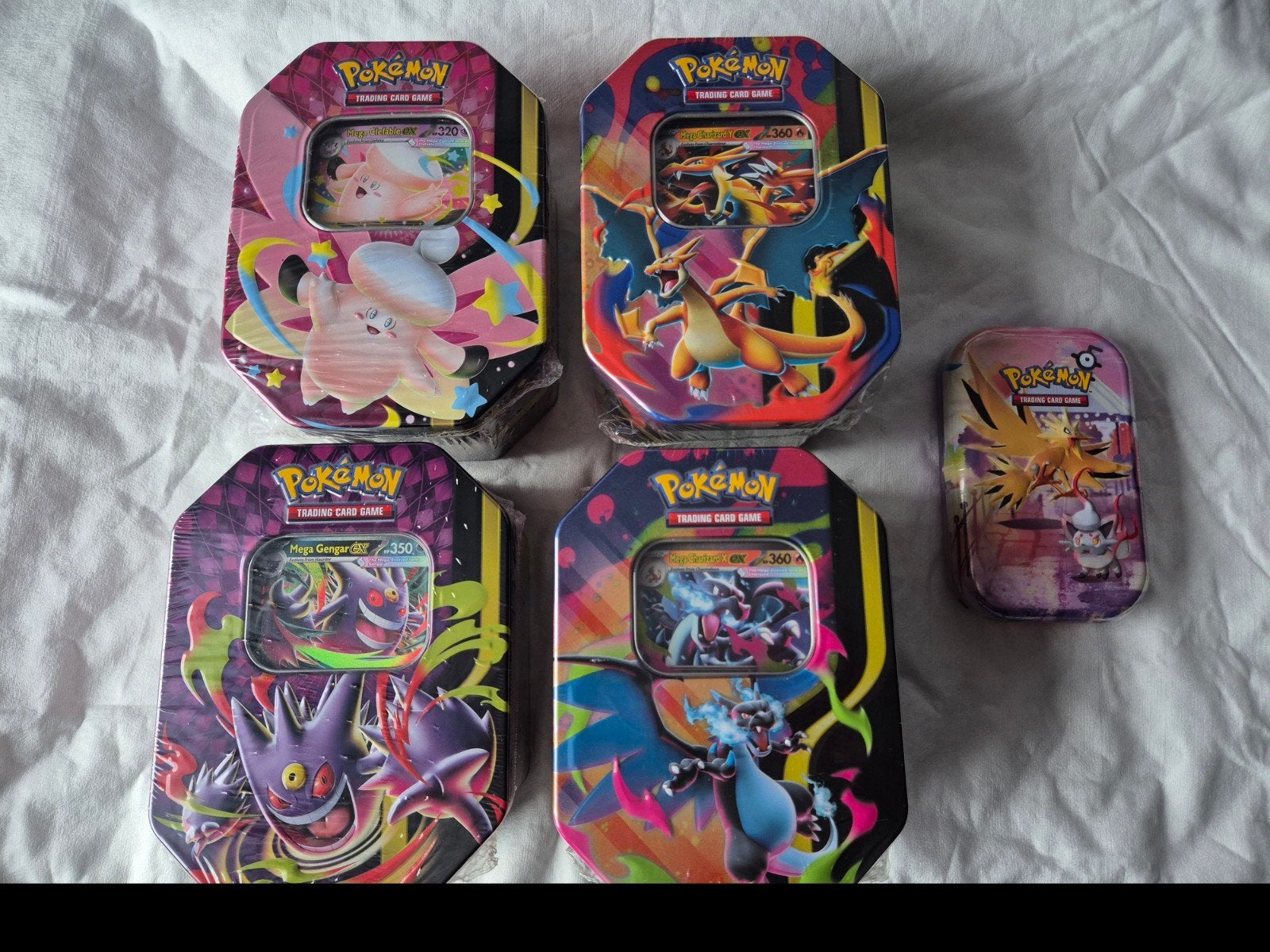 Pokémon Sealed Set: 4x Mega Tins + 30th Mini Tin, Ophalen of Verzenden, Nieuw