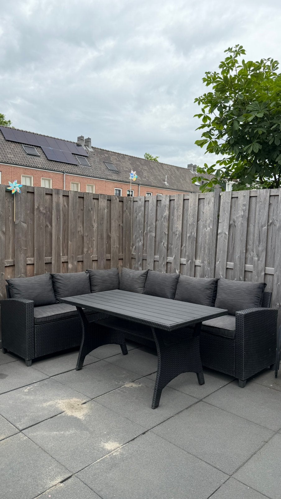 Loungeset tuinset, Ophalen, Rotan, 6 zitplaatsen, Zo goed als nieuw