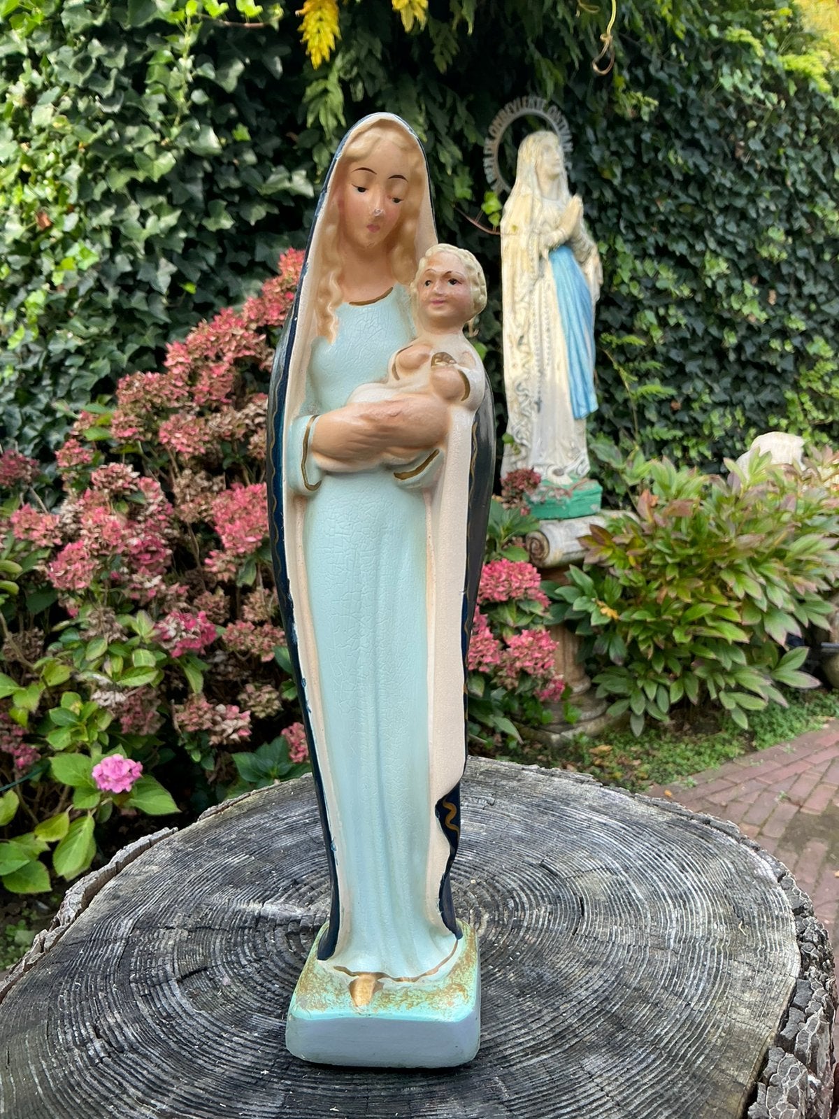 Antiek Belgisch Mariabeeld ❤️ Maria met Kindje, Antiek en Kunst, Ophalen of Verzenden