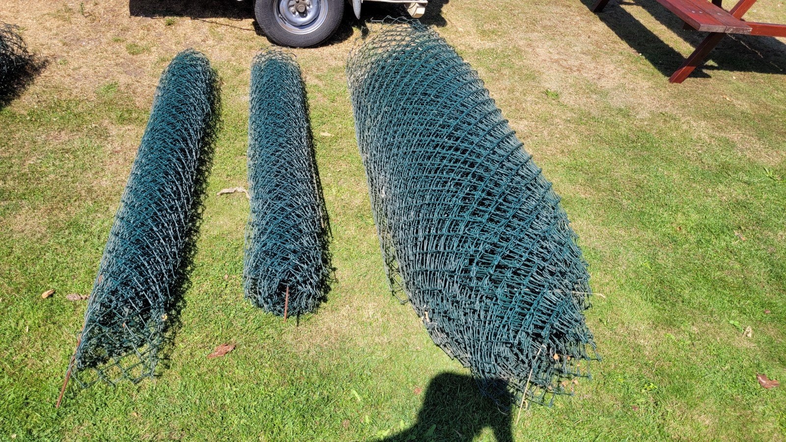 Gebruikt harmonicagaas, 180 cm hoog, maas 5x5 , ca. 30 meter, Tuin en Terras, Gaas en Draad, Ophalen, Gebruikt, 20 meter of meer