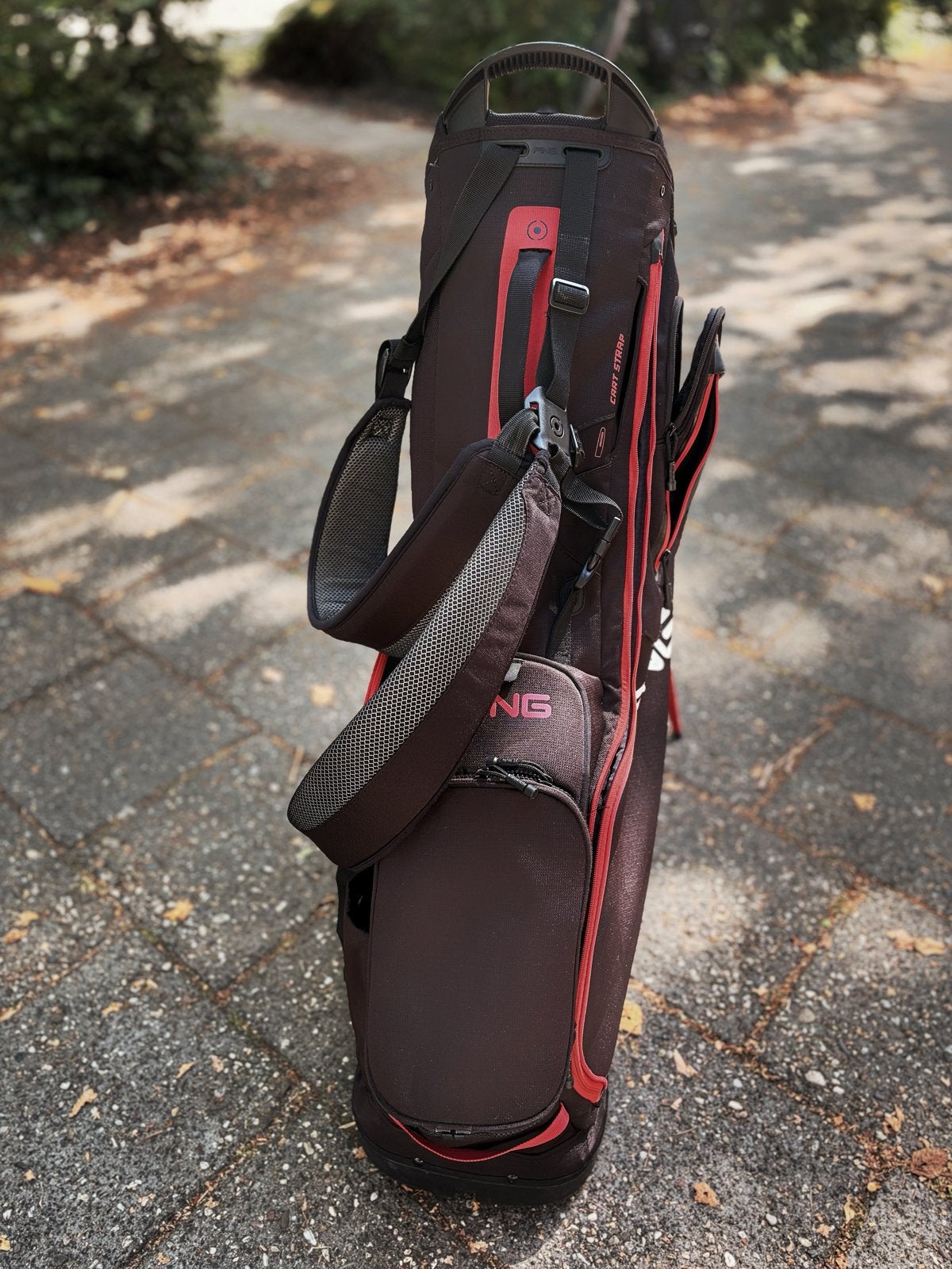 Ping Golftas Draagtas - Zwart/Rood, Ophalen, Gebruikt, Tas, Ping