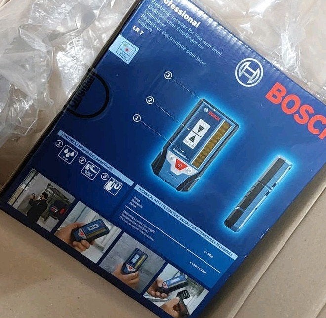 Nieuw: Bosch Professional LR 7 Laserontvanger (Groen & Rood), Doe-het-zelf en Verbouw, Ophalen of Verzenden, Nieuw, Afstand
