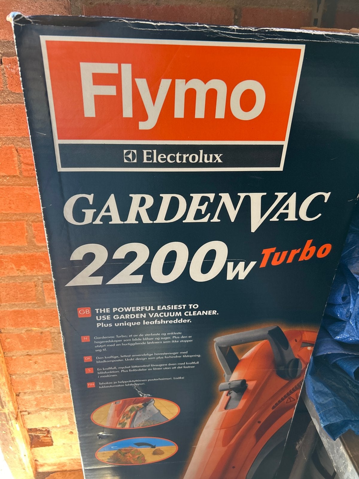 Flymo GARDENVAC 2200W Turbo Bladblazer/Bladzuiger, Handgedragen, Met versnipperfunctie, Nieuw, Ophalen of Verzenden
