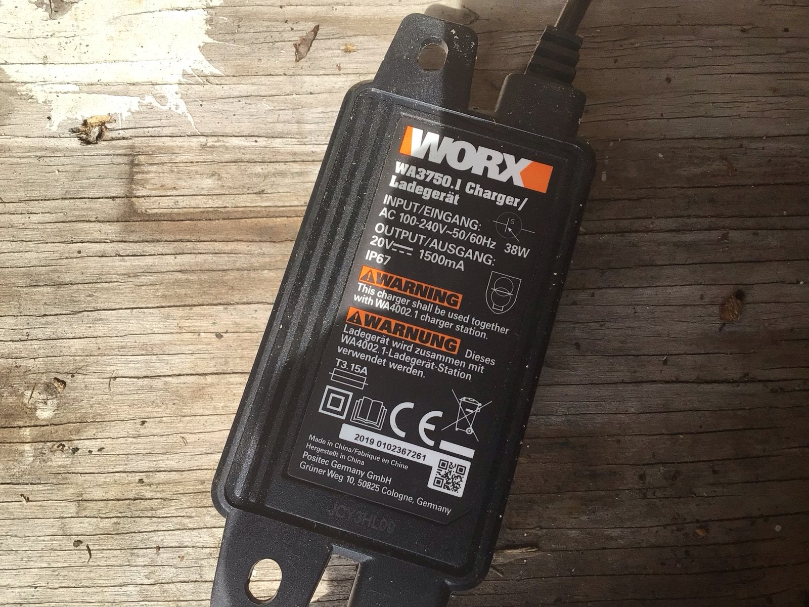 Worx WA3750.1 Acculader - gezocht., Ophalen of Verzenden, Zo goed als nieuw