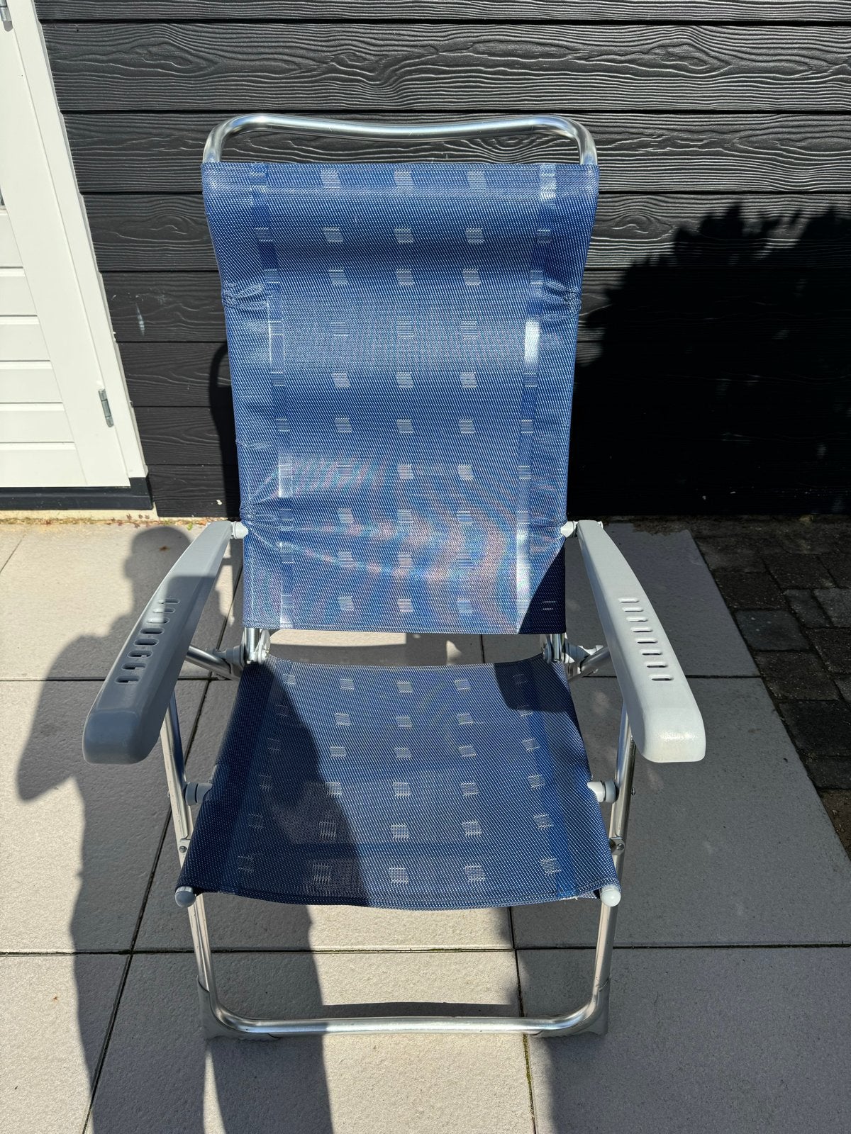 Verstelbare campingstoelen - Blauw, Ophalen, Gebruikt, Aluminium, Inklapbaar