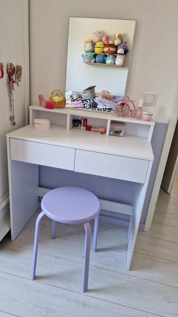 Kaptafel met spiegel (TEAB), Huis en Inrichting, Tafels | Kaptafels, Ophalen, Overige materialen, Gebruikt, 100 tot 150 cm