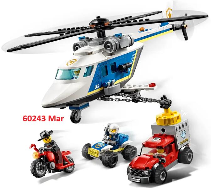 Lego city 60243 Politiehelikopter achtervolging, City, Lego, Ophalen of Verzenden, Complete set
