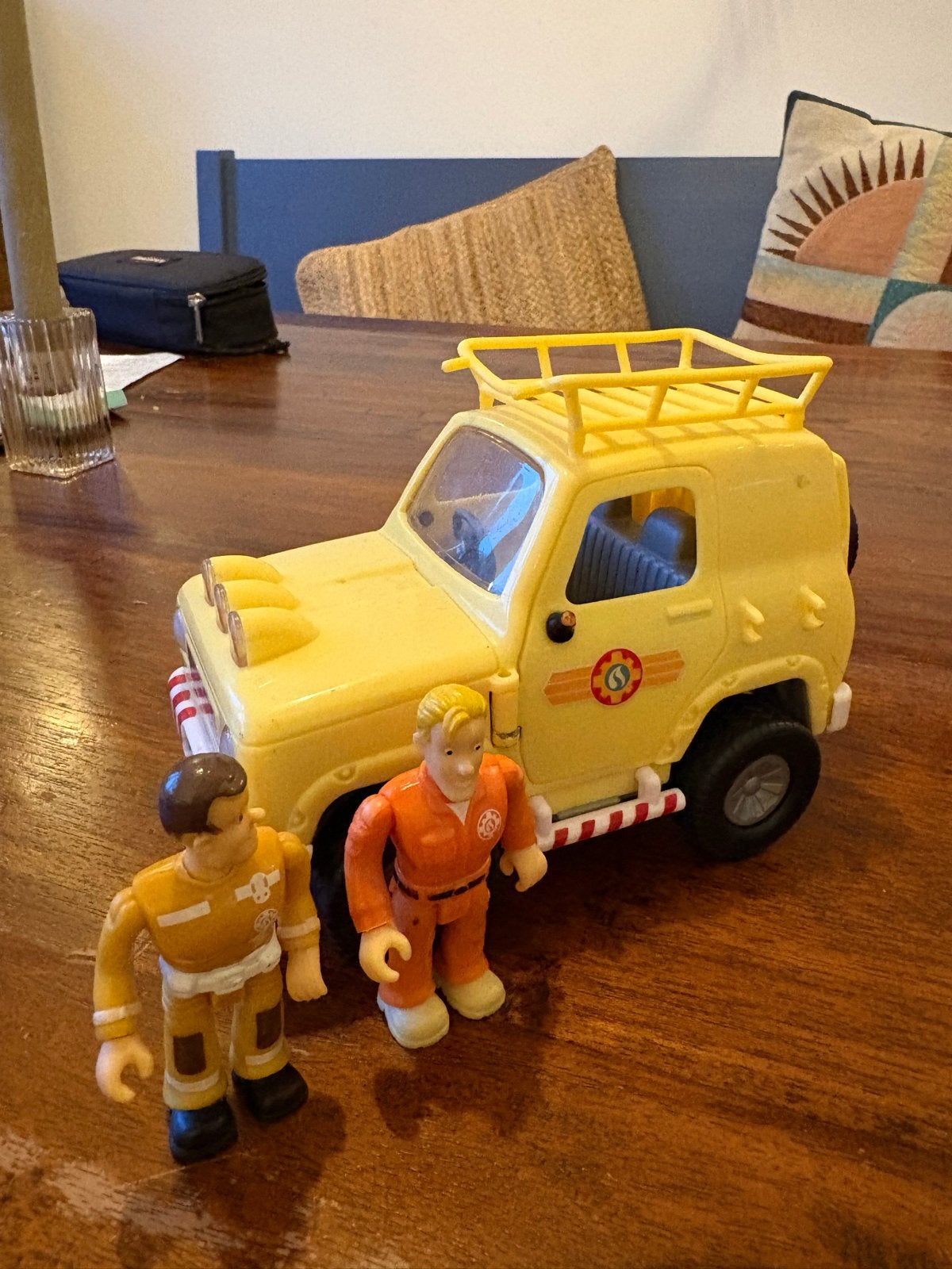 Brandweerman Sam Jeep met Figuren, Ophalen of Verzenden, Gebruikt