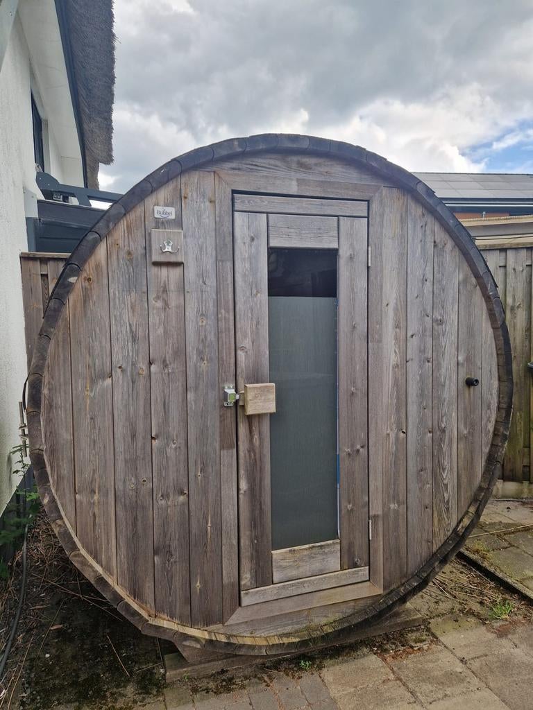 Barrelsauna van Bubbel - Complete Finse Sauna, Ophalen of Verzenden, Gebruikt, Fins of Traditioneel, Complete sauna