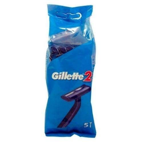 5 X Gillette 2 wegwerp scheermesjes 5 stuks = 25 stuks, Ophalen, Nieuw, Gehele gezicht