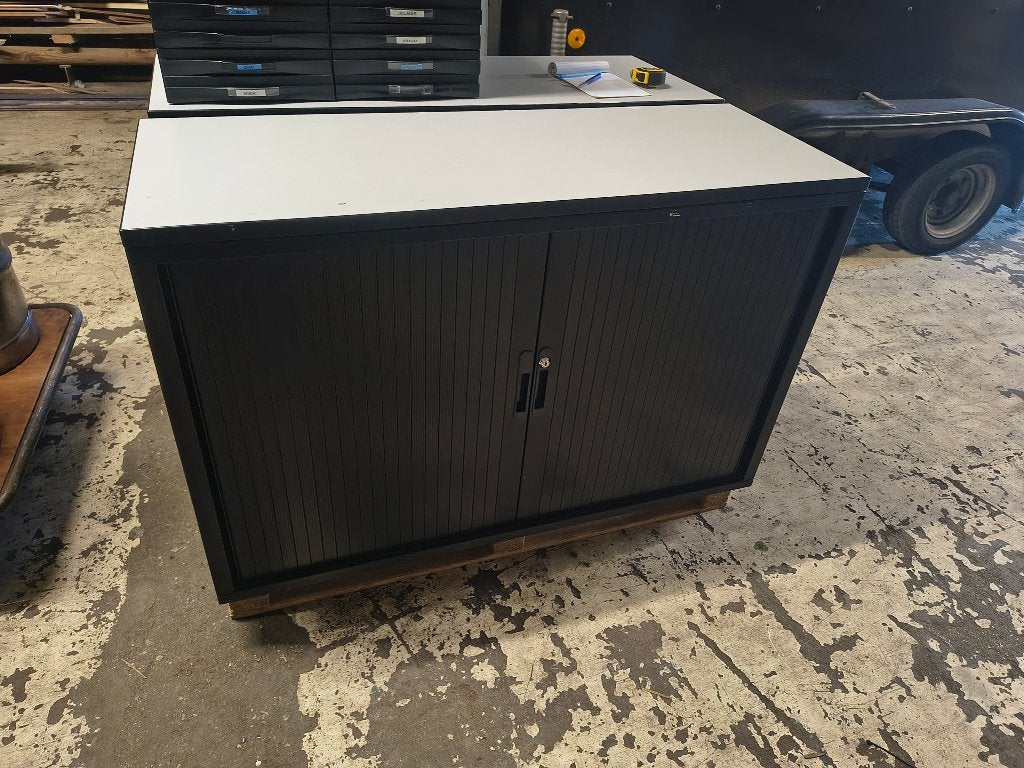 Metalen roldeurkast 120x45 en 75 hoog, Ophalen, Gebruikt, 100 tot 150 cm, Minder dan 100 cm