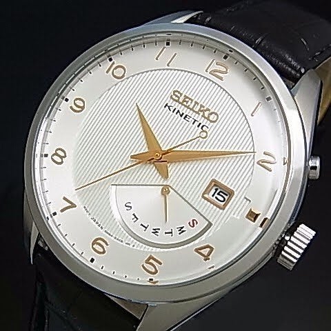 Seiko kinetic 5M84-0AC0, Seiko, Staal, Polshorloge, Ophalen of Verzenden
