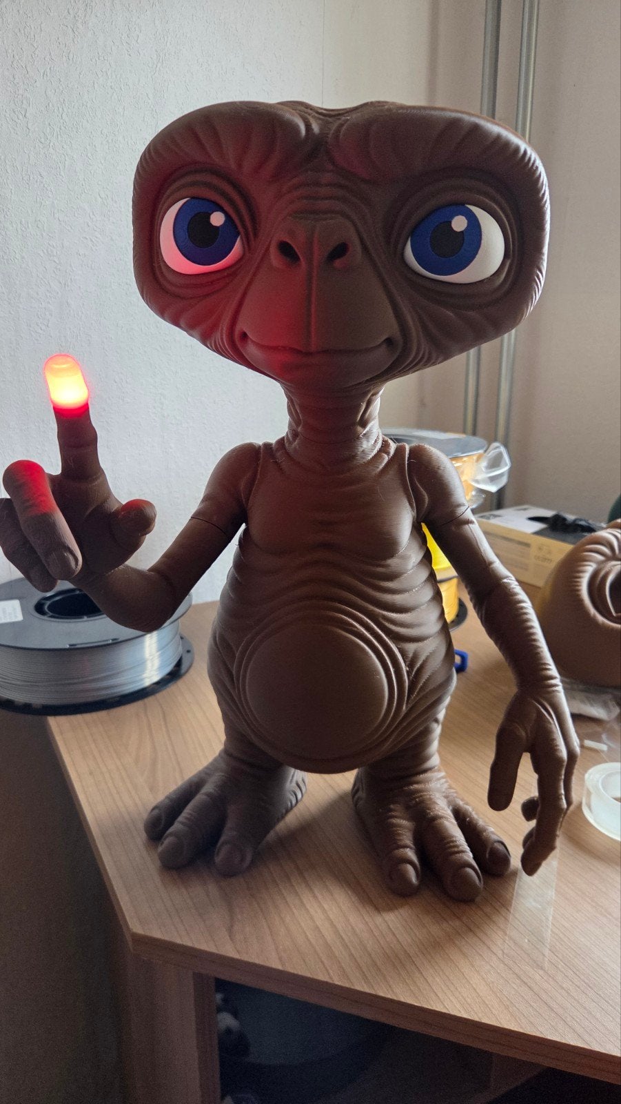 3D geprinte E.T. figuur - 40 cm met lichtgevende vinger, Ophalen of Verzenden, Nieuw