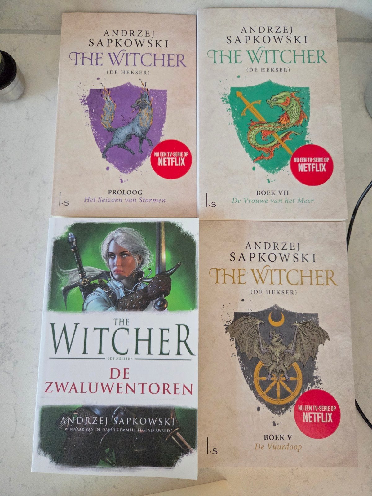 The Witcher - Complete serie 1 tm 7 + proloog / Sapkowski, Boeken, Ophalen of Verzenden, Gelezen