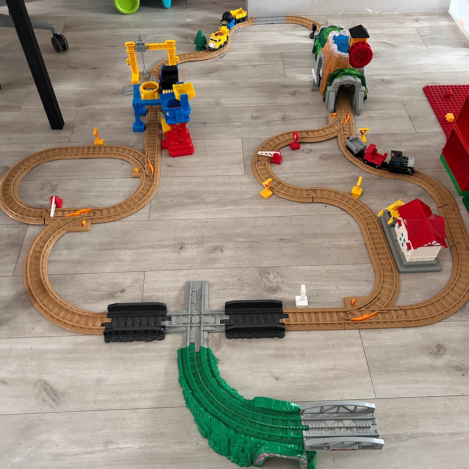 Fisher-Price GeoTrax treinbaan + 2 treinen grote set, Ophalen of Verzenden, Gebruikt, Speelset, Met licht