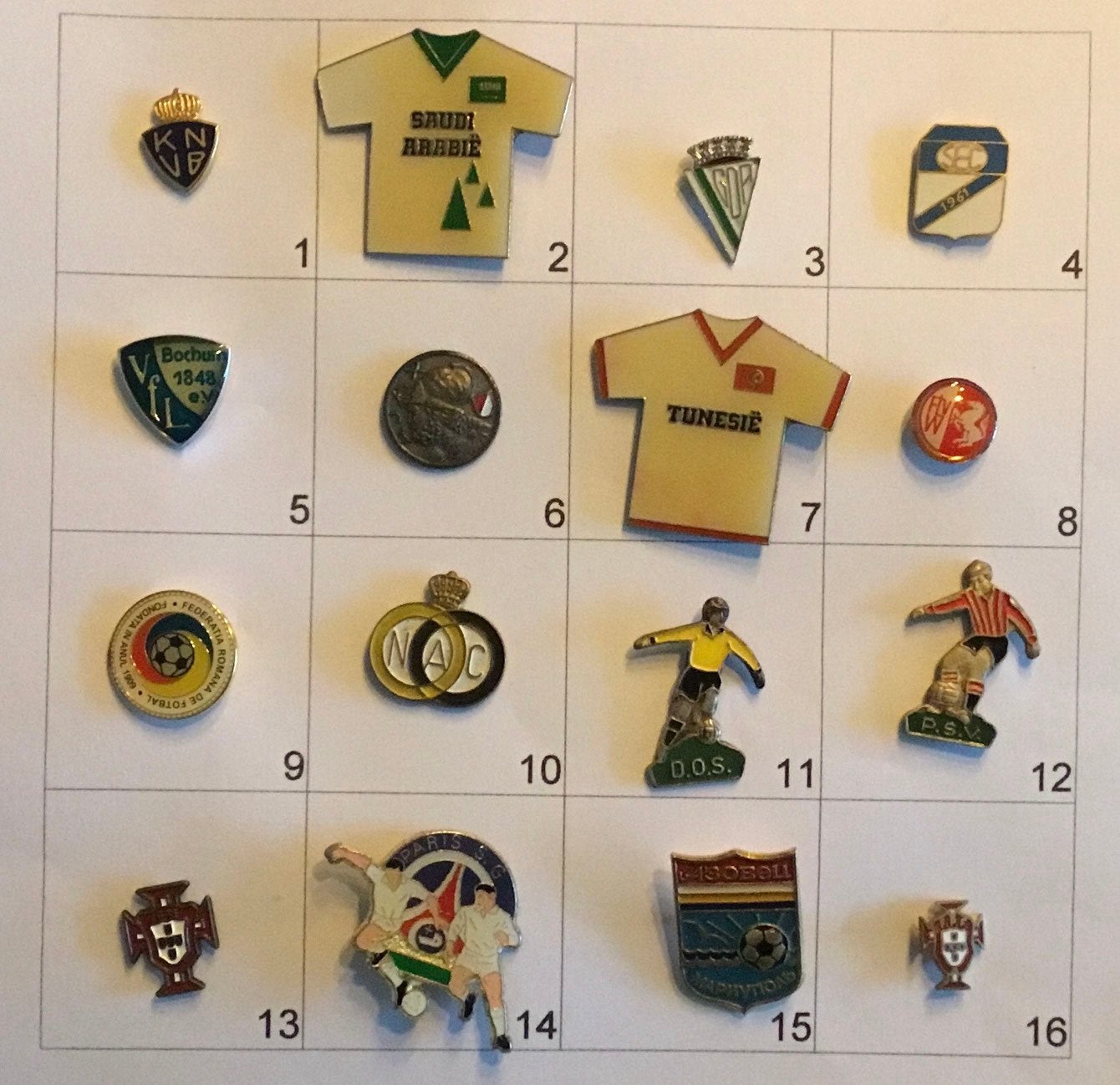 Voetbalspeldjes/Pins, Verzamelen, Verzenden, Gebruikt, Buitenlandse clubs, Poster, Plaatje of Sticker