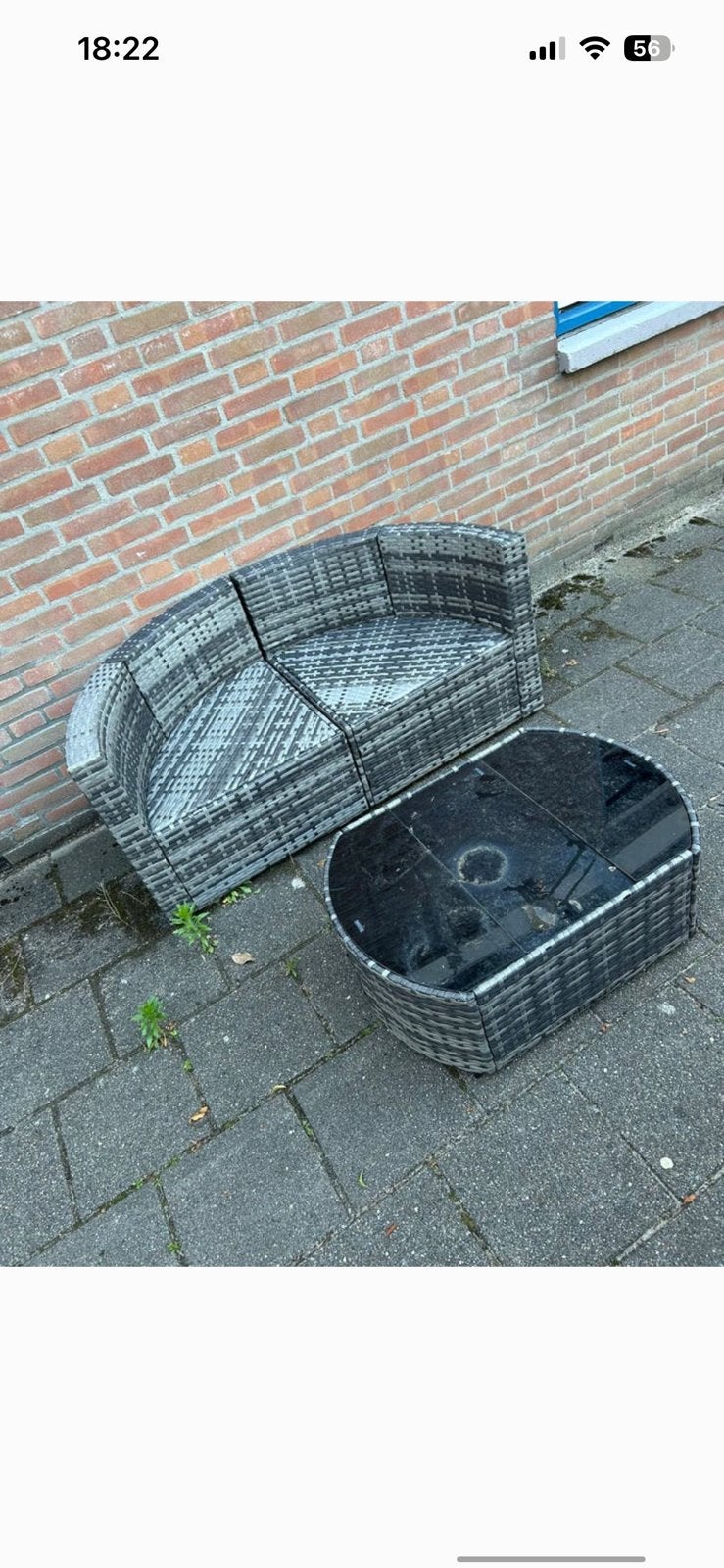 Lounge set, Ophalen, Zo goed als nieuw, Kunststof