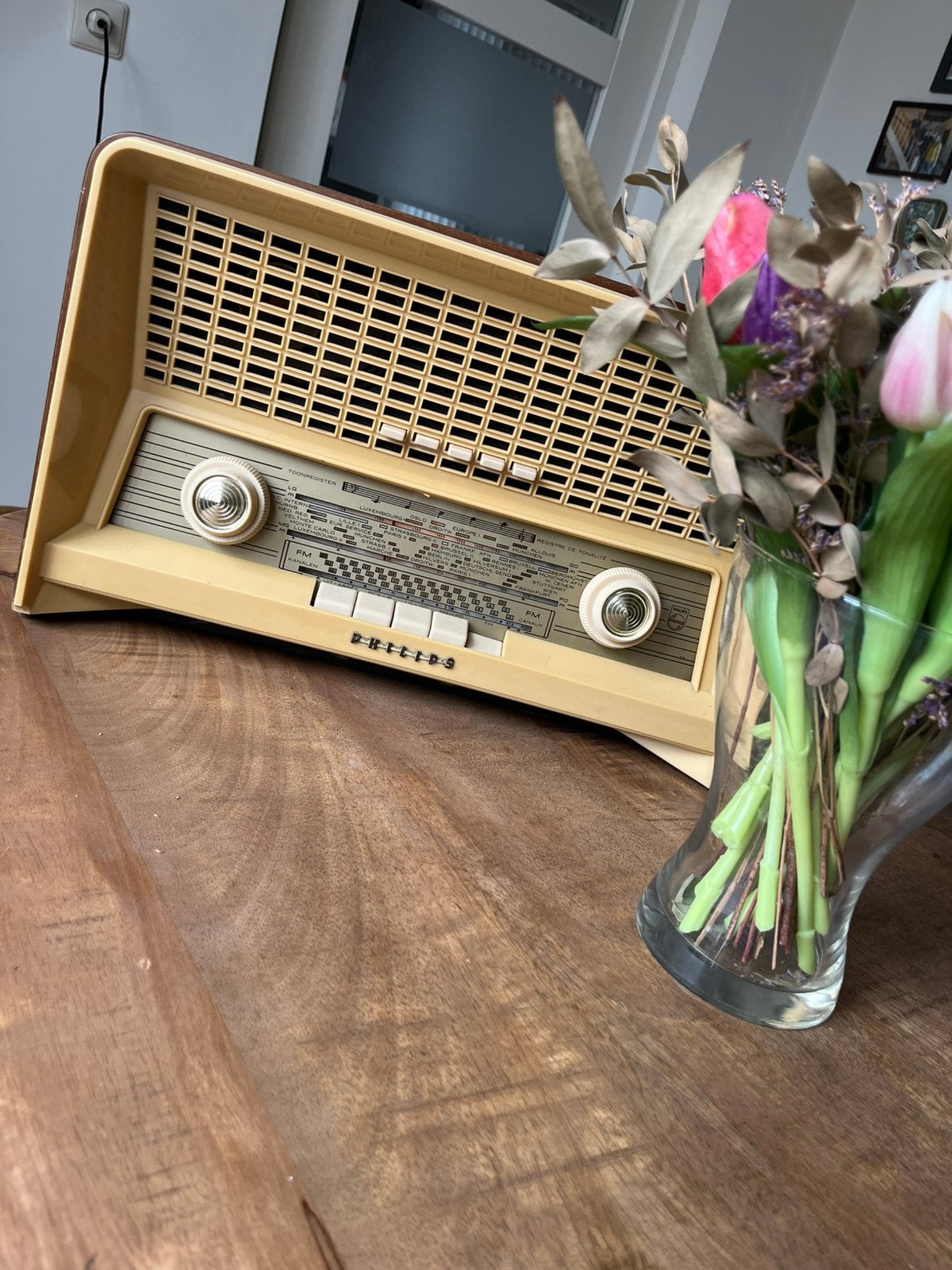 Nostalgische Philips radio, Ophalen of Verzenden, Gebruikt, Radio