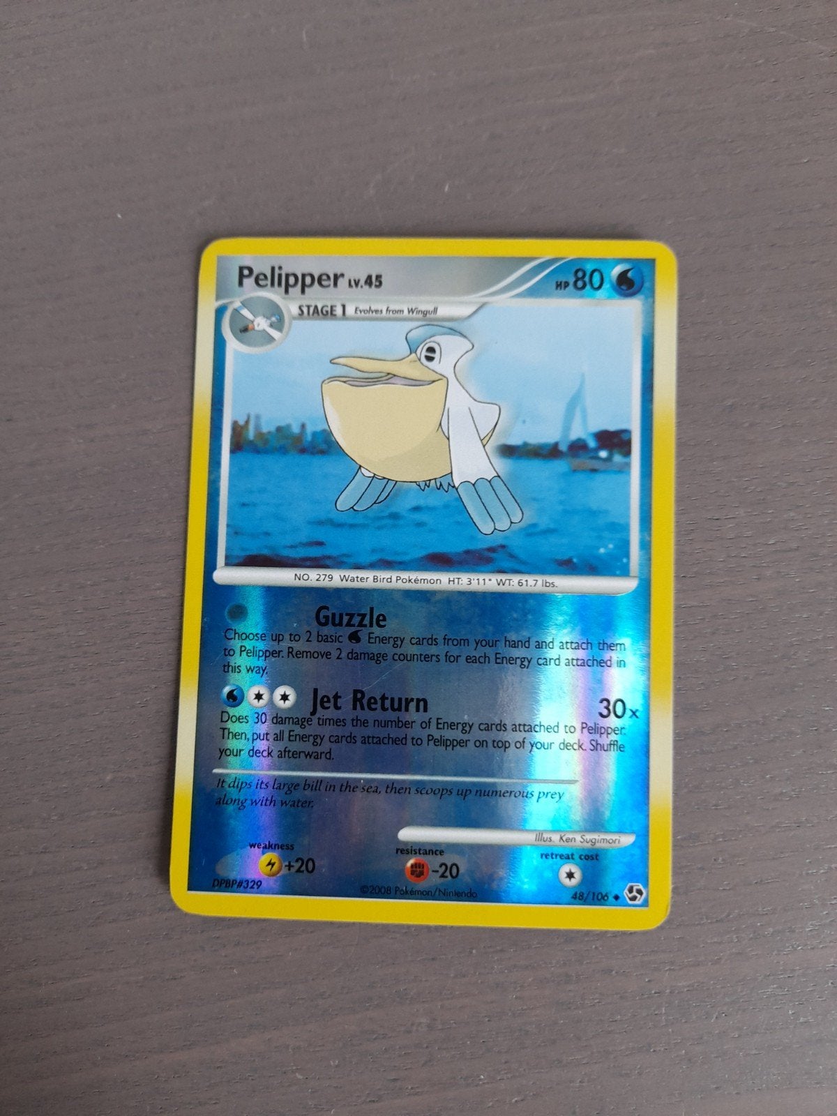 Great encounters 48/106 pelipper reverse, Ophalen of Verzenden, Gebruikt, Losse kaart, Foil