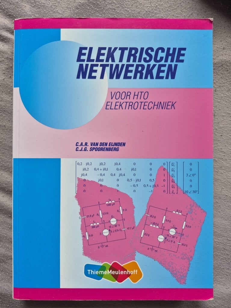 Elektrische netwerken voor HTO electrotechniek, Boeken, Studieboeken en Cursussen, Ophalen, ThiemeMeulenhoff, HBO, Zo goed als nieuw