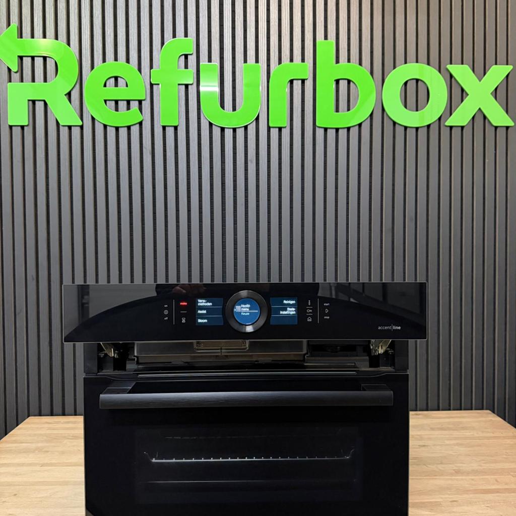 Bosch Serie 8 AccentLine inbouw combi stoomoven carbon black, Hete lucht, Refurbished, Bosch, Combi-oven