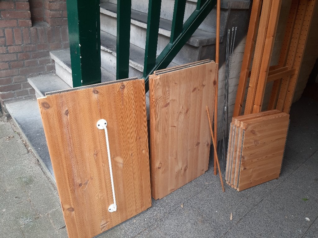 Ikea Rek, Ivar, massief grenen bestaande uit 4 delen, 4 rekk, Ophalen, Gebruikt, 50 tot 100 cm, Minder dan 100 cm