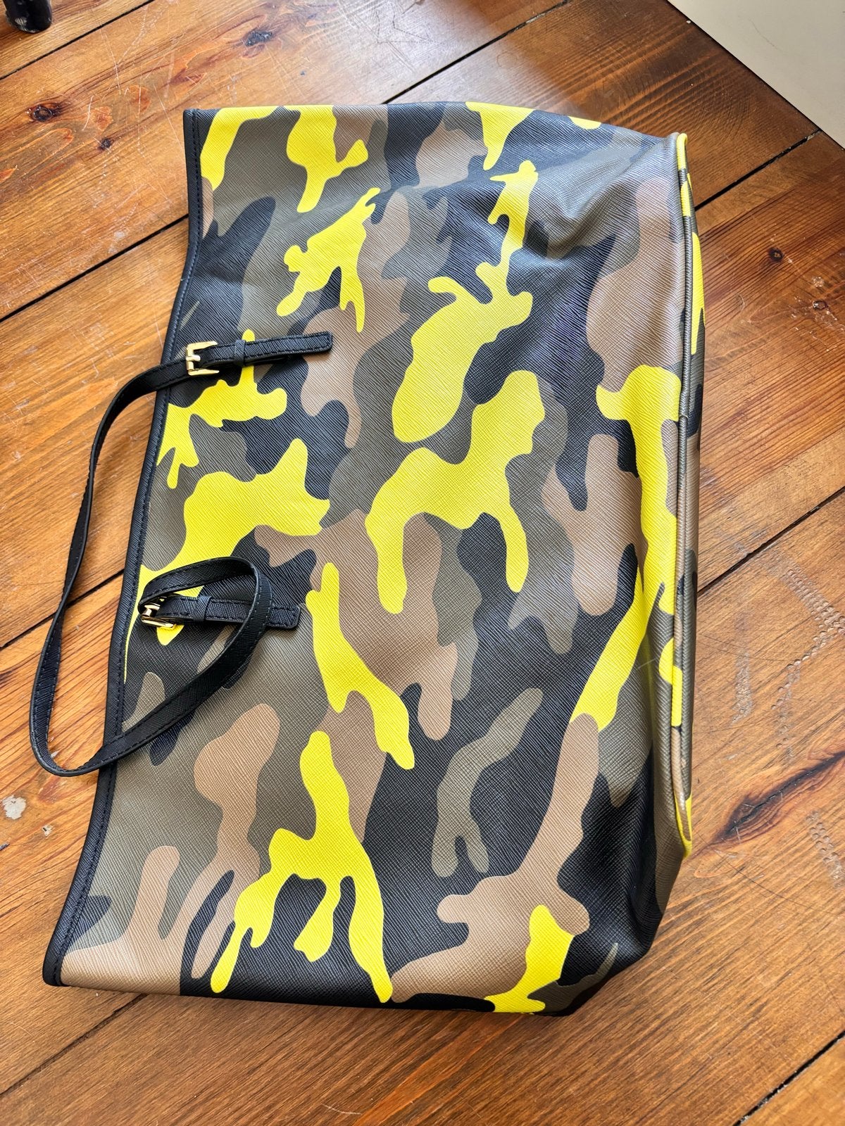 Michael Kors Shopper Camouflage Geel/Groen/Zwart, Ophalen of Verzenden, Zo goed als nieuw, Geel, Shopper