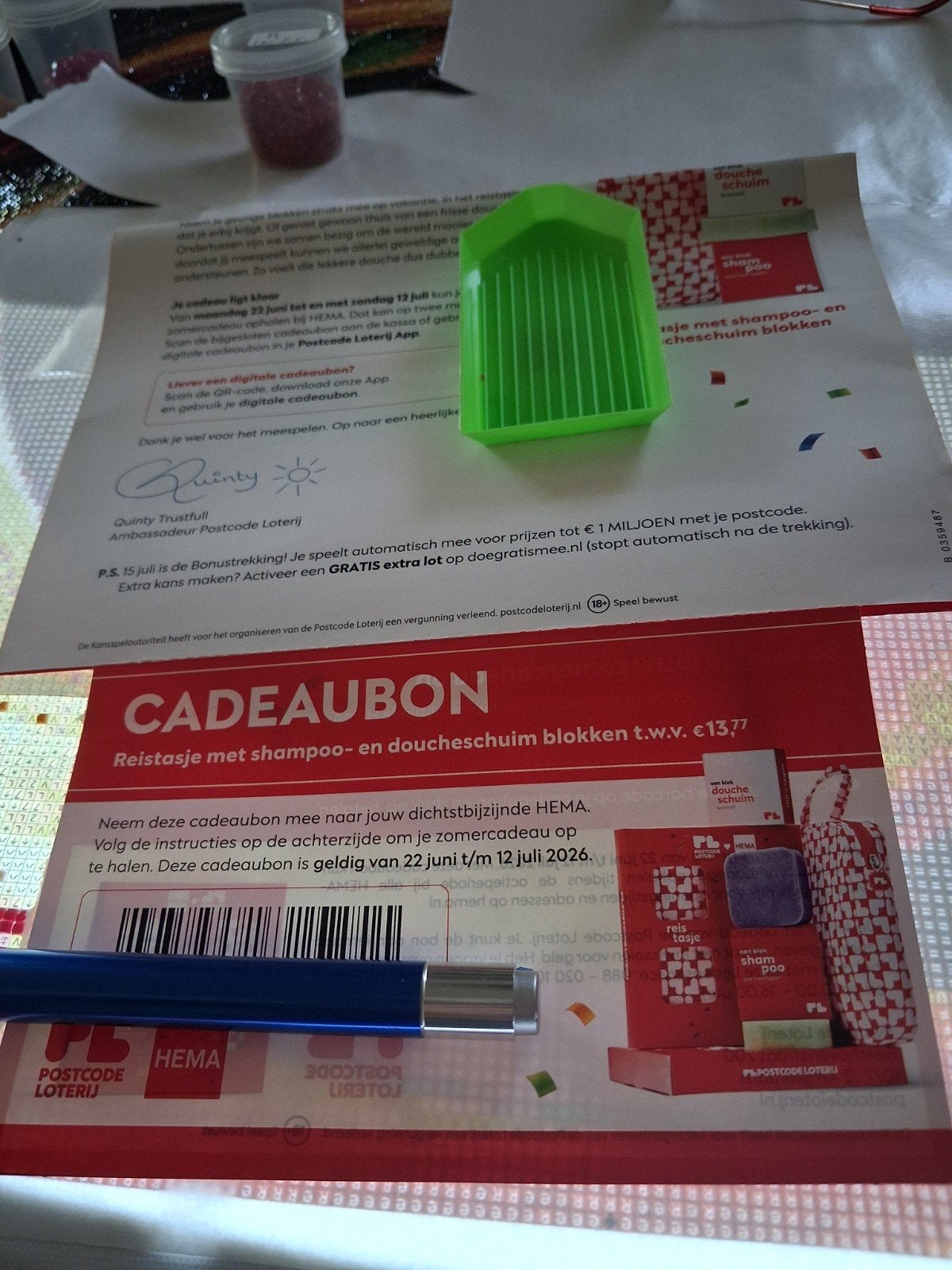 Cadeaubon, Eén persoon, Cadeaubon
